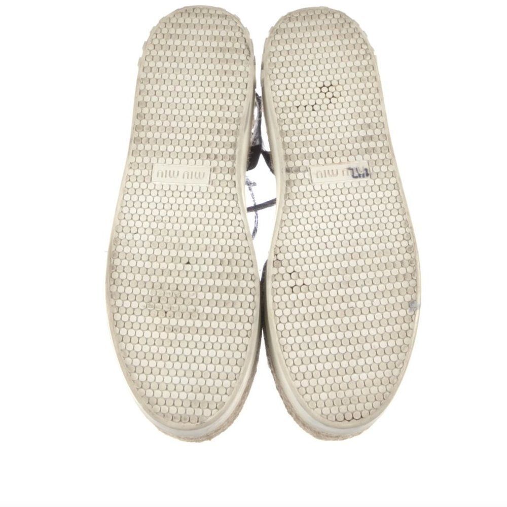 Euc Miu Miu Authentic Platform B&W Sandals W Buck… - image 6